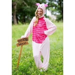 Disguise Disney Winnie the Pooh Piglet Deluxe Costume One Soft & Cozy Jumpsuit